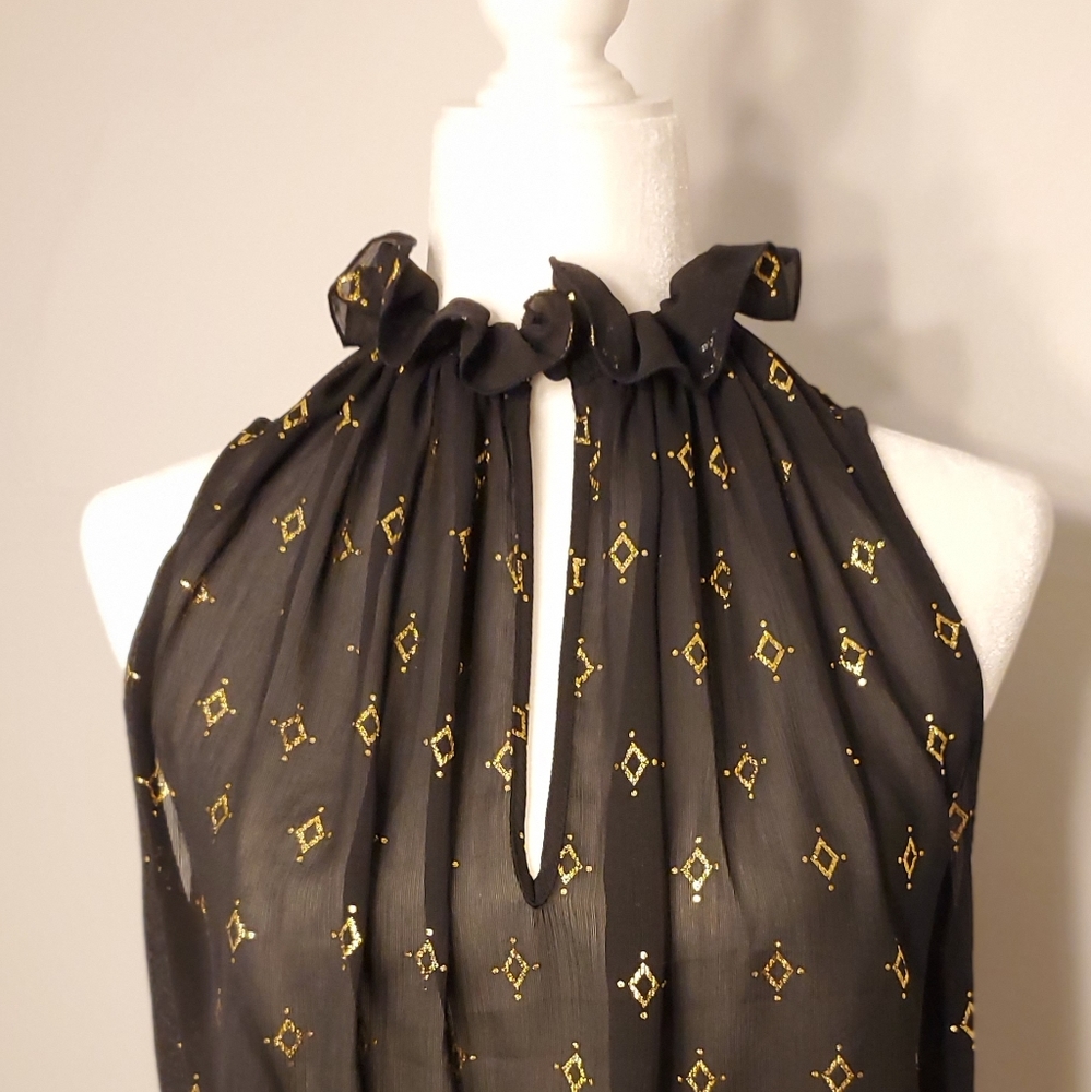 H&m sheer black blouse